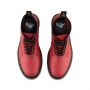Dr. Martens 1460 bottes à lacets en cuir lisse en satchel rouge 