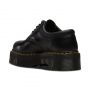 Dr. Martens 8053 chaussures à plateforme décontractés en cuir lisse poli noir