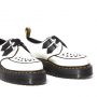 Dr. Martens Sidney chaussures à plateforme en cuir creeper poli lisse en blanc et noir