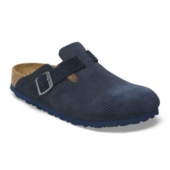 Birkenstock Boston Daim Gaufré Régulier en Corduroy minuit