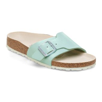 Birkenstock Catalina BS Birko-Flor Embossed Narrow en Shiny Lizard Surf Green