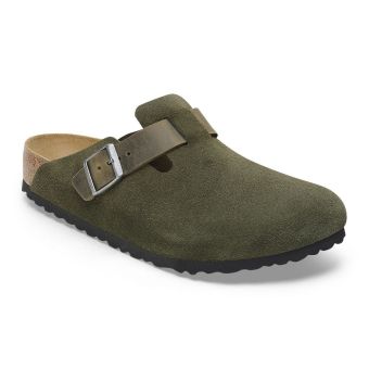 Birkenstock Boston en cuir mixte régulier en thym