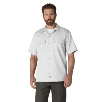 Chemise de travail à manches courtes Dickies en blanc