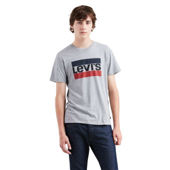 Levi's Tee-shirt Logo Sportswear en Gris - Gris