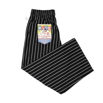 Cookman Pantalon de chef large - Rayure en Noir