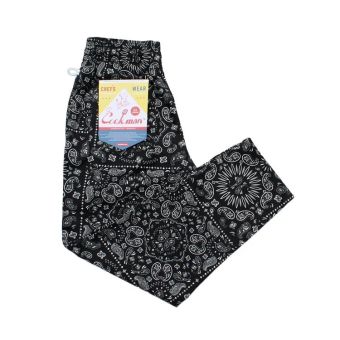 Cookman Pantalons de chef larges - Paisley en Noir