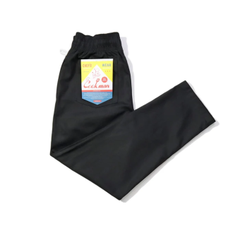 Cookman Pantalon de chef - Chevron en Noir