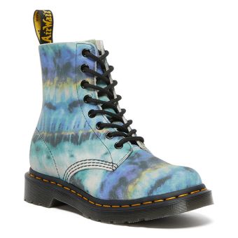 Dr. Martens 1460 Bottes Pascal à lacets tie-dye en cuir en Bleu