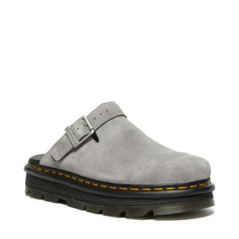 Dr. Martens Mule à plateforme à bride en daim Zebzag en Gris