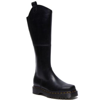 Dr. Martens Bottes hautes en cuir jusqu'au genou Amaayah en Noir / Orléans