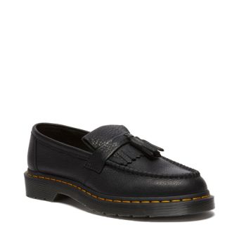 Dr. Martens Mocassins en cuir Ambassador Adrian Yellow Stitch en Noir