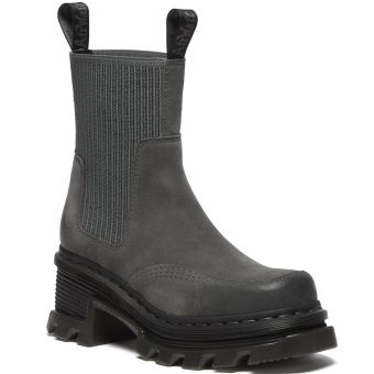 Dr. Martens Bottes à talons Chelsea en daim ciré Corran en Gunmetal