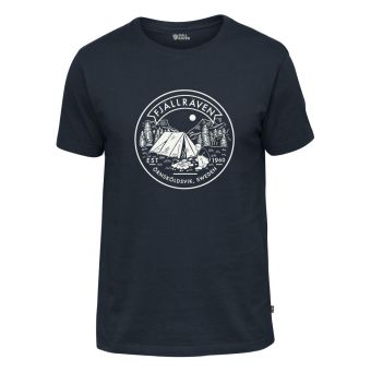 Fjällräven T-Shirt Imprimée Lägerplats en Bleu Marin