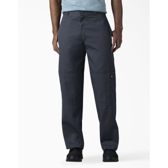 Dickies Pantalon de travail ample avec double genouillère pour hommes en Bleu marine foncée