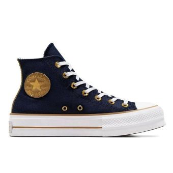 Converse Chuck Taylor All Star Lift Herringbone Stripe High Top en Bleu