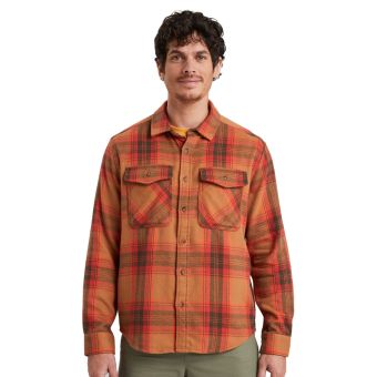 Huntly Chemise à manches longues Homme - Toile/Squash Check