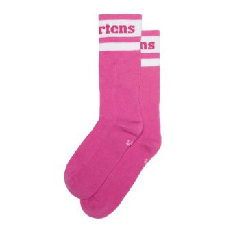 Dr. Martens Chaussettes en mélange de coton biologique avec logo athlétique en Rose de friperie