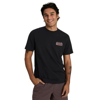 Kathmandu T-shirt en coton bio imprimé pour hommes de la collection Summit en Noir