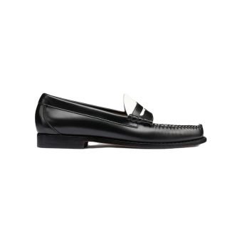 G.H.BASS Mocassin Larson Weejuns pour homme en Noir/Blanc