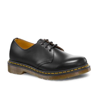 Dr. Martens 1461 chaussures fenne richelieu en cuir lisse noir