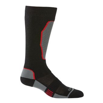 Kombi Les chaussettes de ski mi-lourdes Brave - Mixte en Noir/Charbon Rouge