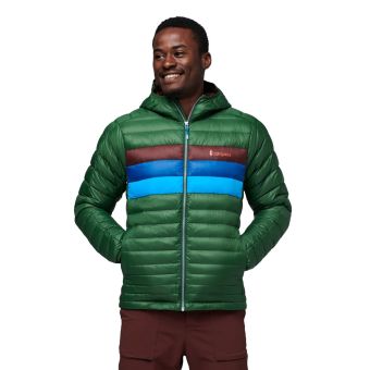 Cotopaxi Veste en Duvet à Capuche Fuego - Hommes en Forest Stripes