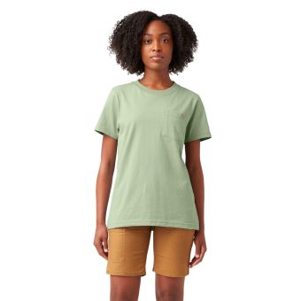 T-shirt pour femmes à manches courtes et lourd Dickies en vert céladon