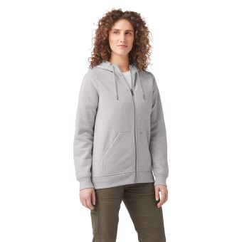 Dickies Chandail à capuchon en molleton Heavyweight Full-Zip pour femme en Gris chiné