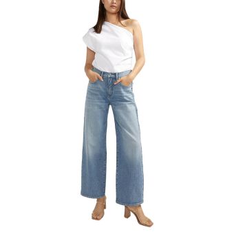 Silver Jeans Le jean taille mi-haute droit et décontracté en Indigo