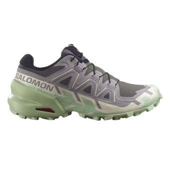 Salomon Speedcross 6 Chaussures de Trail Running Femme en Roche du château/Vanille glacée/Vert fumé