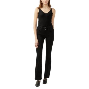 Silver Jeans Suki taille mi-haute coupe slim à bootcut en stretch luxe en Noir