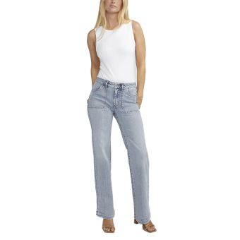 Silver Jeans Jean pantalon à taille mi-haute Suki en Indigo