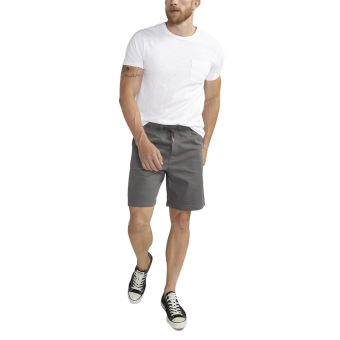 Silver Jeans Shorts essentiels en twill chino à enfiler en Gris foncé