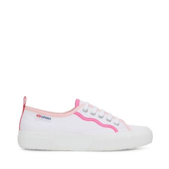 Superga 2750 Curly Bindings Sneakers en Blanc Rose Ombré