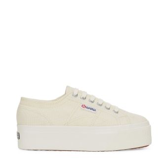 Superga 2790 Plateforme Baskets en Beige Naturel Avorio