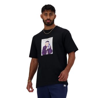 New Balance T-shirt pour hommes "L'athlétisme ne vieillit jamais" en Noir