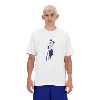 New Balance T-shirt de baseball pour hommes de l'athlétisme en Sel marin