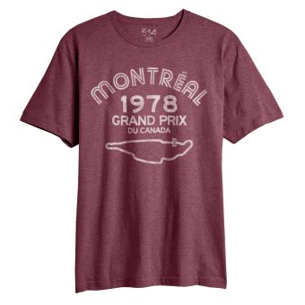 Rep 514 T-Shirt Grand Prix de Montréal 1978 en Marron chiné