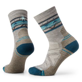 Smartwool Chaussettes mi-mollet à zigzag pour femme avec légère coussin pour la randonnée en Marne naturelle taupe