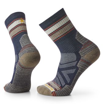 Smartwool Chaussettes de randonnée mi-molletonnées à rayures avec coussinets légers en Marine profond