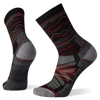 Smartwool Chaussettes de randonnée légères avec motif de montagne à coussin léger en Noir