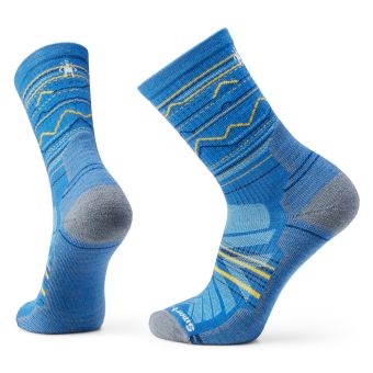 Smartwool Chaussettes de randonnée légères avec motif de montagne à coussin léger en Bleu Laguna