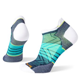 Smartwool Chaussettes basses à rayures et zéro coussin pour femmes en course en Blanc