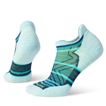 Smartwool Chaussettes basses à rayures ciblées pour femmes avec coussin de course en Bleu crépusculaire