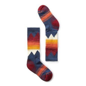 Smartwool Chaussettes de ski pour enfants à taille mi-mollet avec légère coussinage en Bleu alpin