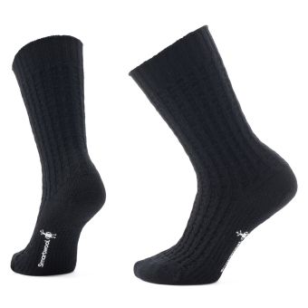 Smartwool Chaussettes Crew Waffle Press Cozy Light Cushion pour tous les jours en Noir