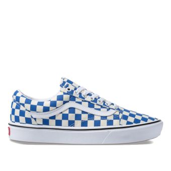 Vans ComfyCush Old Skool Checker en Bleu Lapis/Blanc pur