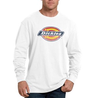 Dickies T-shirt graphique Icon à manches longues et coupe régulière pour homme en Blanc