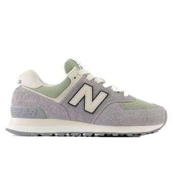 New Balance Femmes 574 en gris ardoise avec olivine et lin