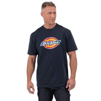 T-shirt graphique à logo tricolore à manches courtes pour hommes de Dickies en Marine foncé